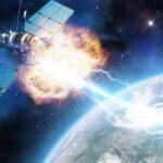 an artist's rendering of a satellite in space