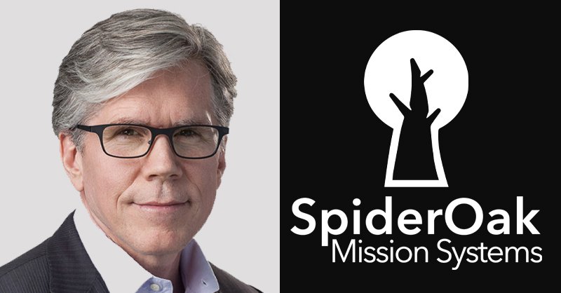 a man in glasses and a suit with the words spider oak mission systems