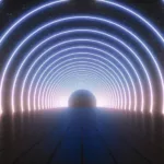 an image of a tunnel that is lit up